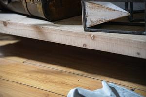 Armoire de rangement pour salon ART NEST, style farmhouse, 3 tiroirs, bois massif, autoportante, finition antique - Product Image 6