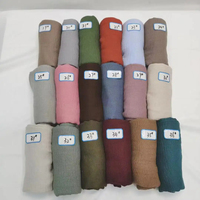 YOMO Vente à Chaud Stock 105 Couleurs Châle Écharpe Jersey Uni Plissé Coton Hijab Femme Musulmane Voile Écharpe Femmes Hijab