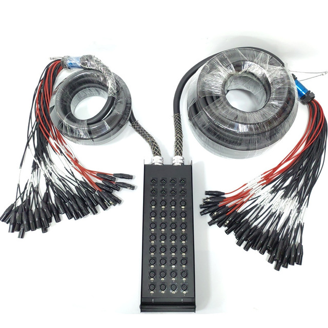 ABCCABLS 40-Way Cannon Multi-Core XLR Male Female Line Recording Studio Box Multi-Channel Fork Line Audio Sound Equipment