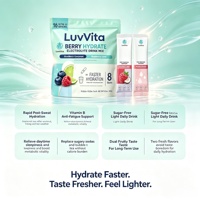LUVVITA Polvo Electrolítico con Sabor a Algodón de Azúcar, Mejora la Resistencia, Reduce la Fatiga, Suplementos Deportivos, Mayorista