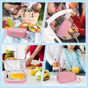 Breast Milk Cooler Bag Ice Pack Portable Insulated Storage Zipper Closure Small Stylish Design Cooler Bag - Product Image 6
