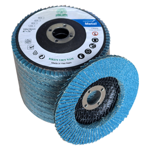 Disque à lamelles en oxyde d'aluminium de 4 pouces 5 pouces Origine Vietnam 40 à 320 Grit Parfait pour le meulage et la finition des métaux - Product Image 1