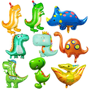 Cute Green Animal Foil Helium Mylar Balloon Children's Party Dinosaur Theme Balloons