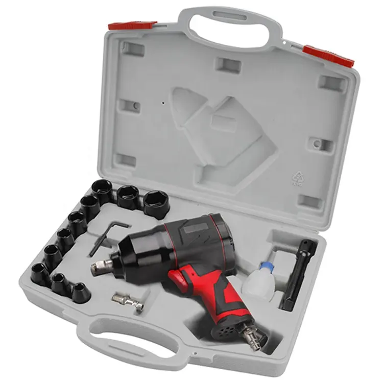 Kit de reparo de chave pneumática de impacto de ar, kit de reparo com chave allen, 8865004 extol 15 peças, 1/2 polegadas