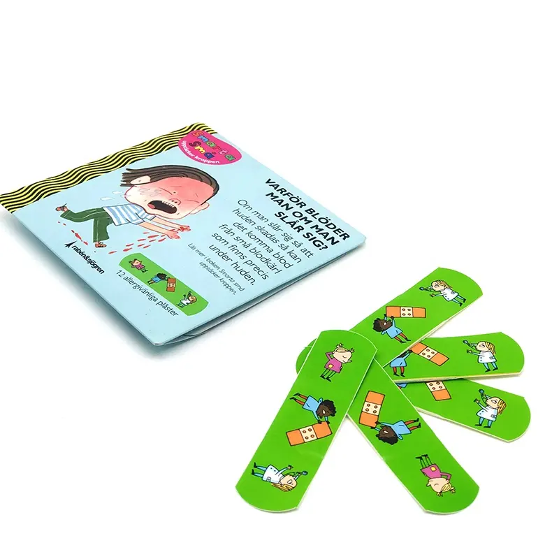 Kids Cartoon Printed Plaster Band-aid in Plastic Box First Aid Adhesive Bandage