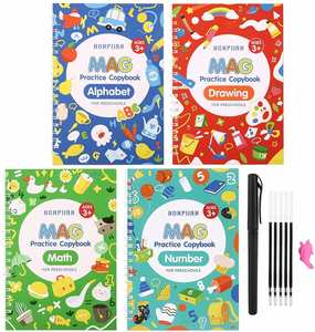 Cuaderno de Caligrafía Reutilizable con Ranuras para Práctica de Escritura a Mano, Personalizable en Diferentes Idiomas - Product Image 1