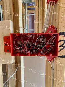 4 GANG Device Box 55 CI Nonmetallic Cable Box In-Wall Switch Junction Electrical Switch Box 2Hr Fire Rated
