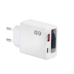 UK/US/EU Plug 65W PD GaN QC3.0 Fast Charger With Retractable USB C <b>Charging</b> Cable 65W Type C Wall <b>Adapter</b> - Product Image 6