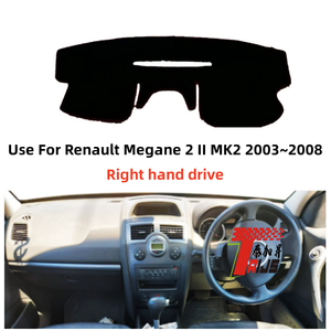 Taijs Factory Housses de tableau de bord de protection Tapis de tableau de bord de voiture pour Renault <span class=keywords><strong>Megane</strong></span> <span class=keywords><strong>2</strong></span> 2003-2008 - Product Image 2