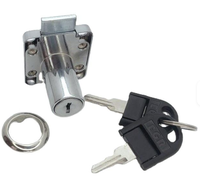 Serrure de tiroir de meuble en alliage de zinc de haute qualité, finition chrome/nickel, pour bureau et boîte aux lettres - Vente en gros fabricant