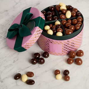 Boîte à chocolat en forme de haricot avec fenêtre, emballage personnalisé en <span class=keywords><strong>tube</strong></span> rond pour truffes au chocolat, boîtes cadeaux - Product Image 4