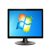 Monitor Empresarial TFT LCD de 19 Pulgadas con Retroiluminación LED, Relación de Aspecto 4:3, Entrada DVI/VGA/USB, Salida de Audio HD, Nuevo, Negro, 1 Año de Garantía