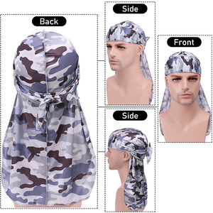 Personnalisé Bandeau <span class=keywords><strong>Bonnet</strong></span> et Durag Satin Soie Designer Durag pour Hommes <span class=keywords><strong>En</strong></span> Soie avec le logo Adapté Aux Besoins Du Client - Product Image 2