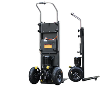 Chariot électrique à batterie ternaire de 400 kg avec conception pliable et pneus larges pour les chantiers de construction
