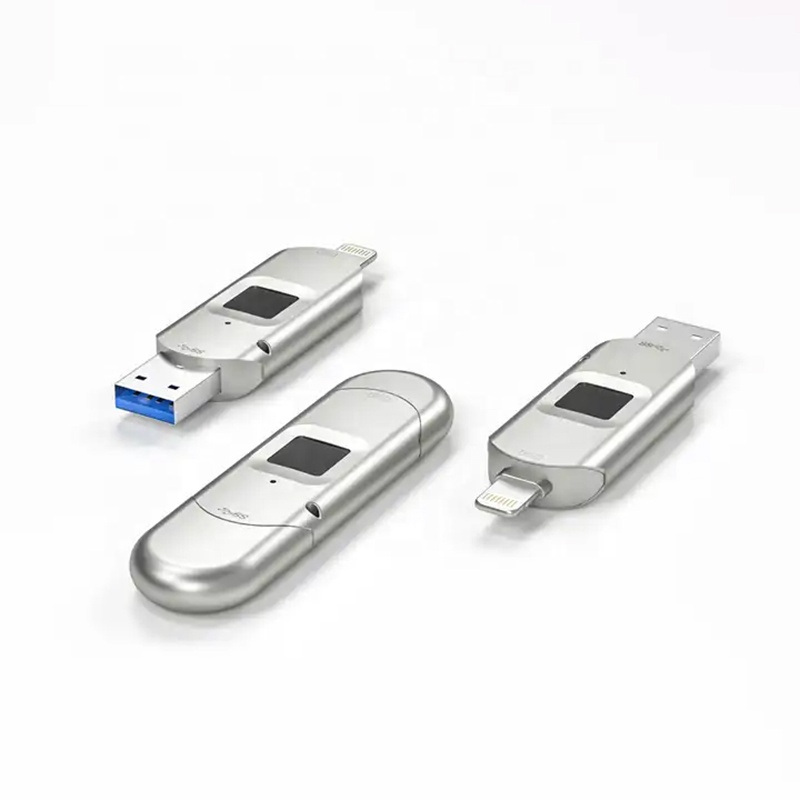 Alta tecnología de seguridad encriptada 64GB 128GB 256GB 512GB unidad flash USB segura 3,0 con cifrado de huellas dactilares USB clave pendrive