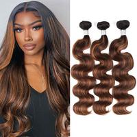 Cheveux humains brésiliens ondulés, extensions de cheveux humains vierges à cuticule alignée, tissage en lot, pour femmes noires