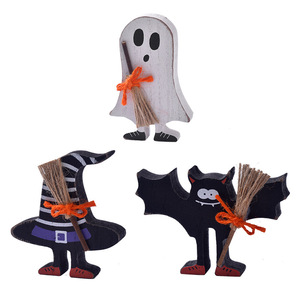 Ensemble de figurines en bois de chauve-souris fantômes d'Halloween pour décoration intérieure MSC034 - Product Image 5