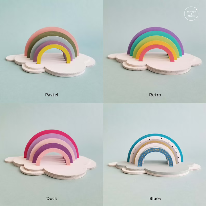 2022 Custom Wooden Educational Toys Build and Paint Your Own Rainbow ...