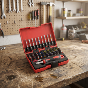 OEM <b>Hand</b> <b>Tools</b> MRM 56PCS-S2 <b>Hand</b> Operated High Quality Chrome Plated S2 Steel Customized Coloring Bits <b>Set</b> Hard Case-1/4" X25mm - Product Image 3