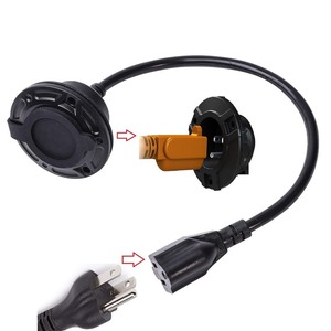 Prise de courant CA 20 ampères, 125 volts, 12AWG, 0,5 m, prise d'alimentation avec cordon, prise universelle NEMA5-15 - Product Image 3