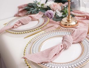 High Quality Wedding Cotton White Cheesecloth Napkin Table's Friends <b>Muslin</b> Ivory Tea Towel Handcrafted Gauze <b>Cloth</b> Napkins - Product Image 2