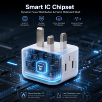 Adaptor Charger 40W PD Fast Charger Tipe C Dual Port Adaptor Daya Dinding Portabel Pengisi Daya Ponsel untuk iPhone Grosir Kustom