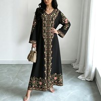 Robe de plage d'été ample à manches longues et col en V imprimée style bohème, grande taille, pour les vacances en Europe et en Amérique
