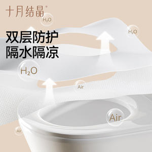 Housse de siège de toilette jetable October Crystal, lot de 10, blanche, non tissée, pour la maternité et les voyages - Product Image 3