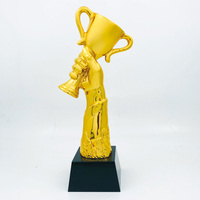 Tout nouveau trophée de conférence Souvenir en résine de haute qualité cadeau d'affaires trophée en résine de cristal avec Base noire