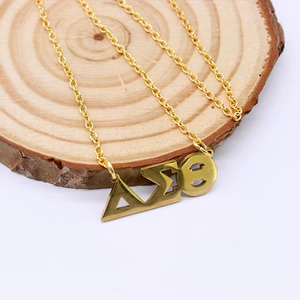 Ciondolo Personalizzato con Logo in Acciaio Inossidabile, Catene alla Moda, Nome Personalizzato, Lettere Greche per Confraternite DST - Product Image 5