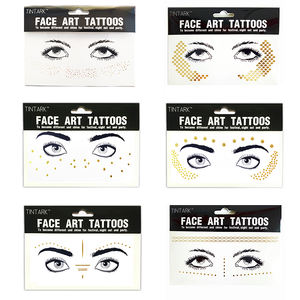 <span class=keywords><strong>Tatuaggio</strong></span> Temporaneo Professionale Personalizzato per Viso, Impermeabile, con Lamina Dorata, per Occhi e Lentiggini, Prezzo Basso, Vendita all'Ingrosso - Product Image 6