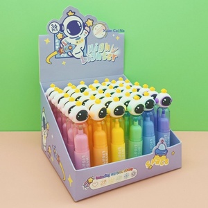 MingXiang - Marcadores Creativos Escolares para Niños, Diseño <span class=keywords><strong>de</strong></span> Dibujos Animados, Conejo/Panda/<span class=keywords><strong>Unicornio</strong></span>/Fútbol/Dinosaurio, 6 Colores, Borrables - Product Image 5