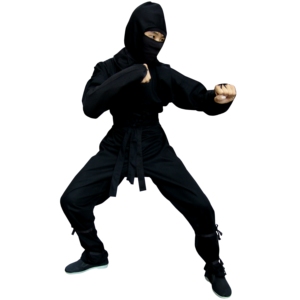 Ensemble uniforme de ninja comprenant un cagoule, un masque, une veste, des manches et un pantalon, 8 oz, poids moyen, 100 % coton - Product Image 4