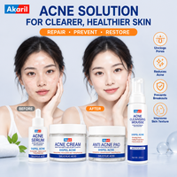Akaril Kit Complet Anti-Acné : Sérum, Crème, Mousse et Tampons à l'Acide Salicylique – 4 Étapes pour Réduire les Pores, Atténuer les Éruptions Cutanées et Estomper les Cicatrices