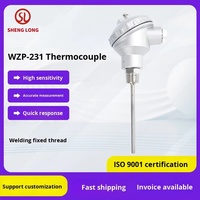 Transmetteur de température intégré à résistance thermique K Thermocouple Pt100 WZP-231 avec boîte de jonction étanche Sonde de température