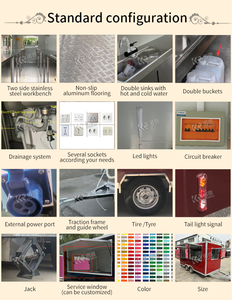 Camion d'alimentation électrique approuvé CE DOT à vendre, chariot de cuisine de rue Mobile à la mode, kiosque de vente de restauration personnalisé - Product Image 3