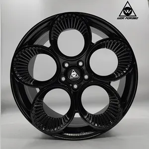 Brick Wheel High Strength Custom 6061-T6 Aluminum Alloy 5x110 Forged Alloy Black 18 Inch For Alfa Romeo Customized Lightweight