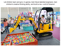 Mini Excavadora Eléctrica Comercial para Niños, Excavadora para Patio de Juegos al Aire Libre en Venta