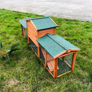SDR003-D Moderna y Lujosa Jaula Doble de Madera para Conejos, Reptiles, Gallinero Exterior, para Mascotas - Product Image 4