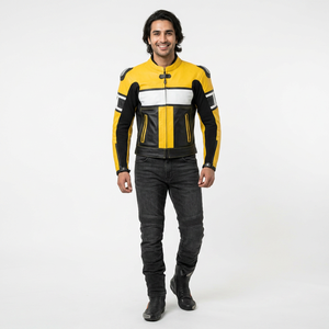 Veste en toile vintage pour homme, coupe-vent, col montant, à capuche, pour la moto, anti-chute, protection pour le motocross - Product Image 1