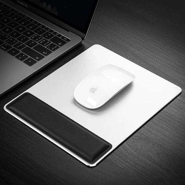 The New Product Non-Slip Metal Aluminum EVA Foam Hand Support Wrist Rest Mouse Pad Rest Memory Foam Wrist Support Mice Pad