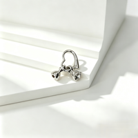 Vente Flash : Fermoir Cœur en Laiton de Haute Qualité, Connecteur Métallique Plaqué Rhodium, Apprêts de Bijoux Faits Main DIY pour Femmes