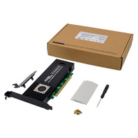 Kartu Ekspansi Penyimpanan SSD NVMe Empat Port PCIe X8x16 M.2 M Key ASM2824 Tersedia