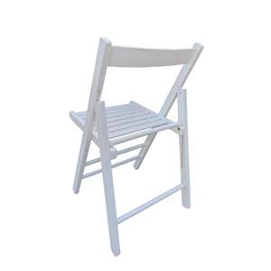 Chaise pliante en bois blanc Db, design moderne, mobilier de jardin extérieur - Product Image 6