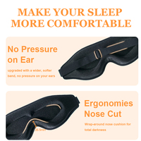 Masque de sommeil OEM en mousse à mémoire de forme, contour 3D concave, occultant, pour la nuit