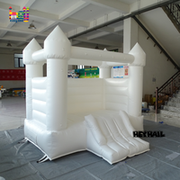 Heyhail 8ft * 8ft Château gonflable blanc avec toboggan Fun Bounce House