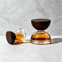 Flacons de parfum semi-ovales avec bouchon en bois à sertir de 15 mm, 100 ml, élégants flacons de parfum en verre, conteneur de parfum et de Cologne