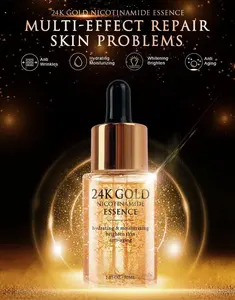 Siero viso personalizzato con etichetta privata siero antirughe antietà schiarente per la pelle 30ml 24k gold