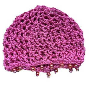 Madeshine hecho a mano de ganchillo con cuentas Vintage anudado calavera gorro para mujeres niñas estilo de moda francesa característica de tela común - Product Image 5