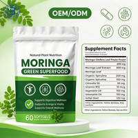 Capsules de Moringa en Gélules Souples en Gros pour OEM – Extrait de Moringa, Digestion, Antioxydant, Soutien Énergétique, Superaliment, Gélules Vertes de Moringa